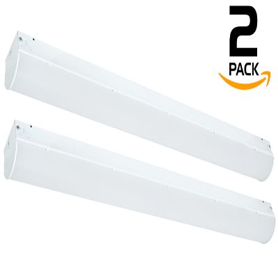 Westgate 4FT 40W LED Hi-Tech Shop Light with Adjustable Suspension Cable High Lumen ETL Listed 4200 Lumens 4000K (2 Pack)