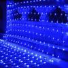 Net Mesh String Lights Waterproof, 200 Light Bubbles, 8 Lighting Modes, for Indoor Outdoor, Curtain, Christmas Tree, Bush, Party, Wedding, Fairy, Wall Decoration (9.8 ft x 6.6 ft, Blue) view 1