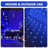 Net Mesh String Lights Waterproof, 200 Light Bubbles, 8 Lighting Modes, for Indoor Outdoor, Curtain, Christmas Tree, Bush, Party, Wedding, Fairy, Wall Decoration (9.8 ft x 6.6 ft, Blue) view 2