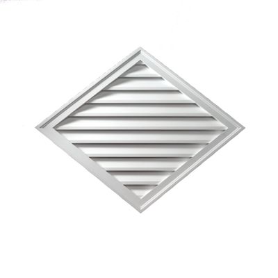 Fypon 33-5/16"W x 33-5/16"H Brickmould Style Diamond Louver, Functional