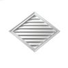 Fypon 33-5/16"W x 33-5/16"H Brickmould Style Diamond Louver, Functional view 1