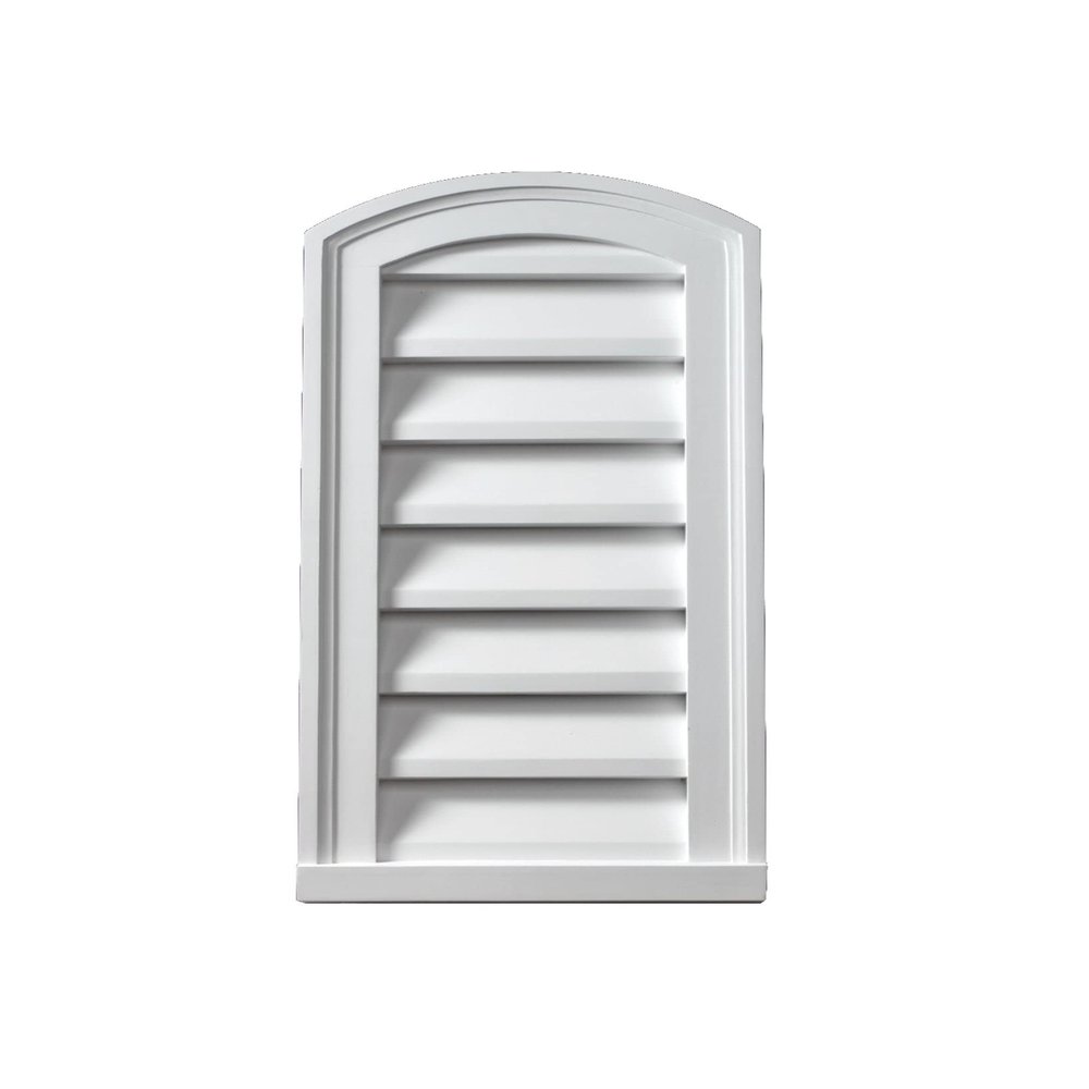 Fypon 18"W x 30"H x 2"P Brick Mould Style Eyebrow Louver, Functional