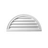 Fypon 42"W x 21"H x 2"P Brick Mould Style Half-Round Louver, Functional view 1