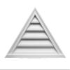 Fypon 36"W x 18"H, Pitch 12/12 Brickmould Style Triangle Louver, Functional view 1