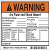 Brady Arc Flash Labels, Adhesive, Vinyl, 4" x 6" x 0.004", Black/Orange/Red On White (Pack of 5) view 1