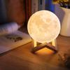 Moonlight Lamp, Rechargeable Touch Switch, 2 Colors Can be Free to Switch, Home Decorative Lights Bedroom Night Light (10cm / 3.94in) view 2