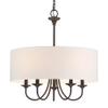 Kira Home Quinn 22" Large Modern 5-Light Drum Chandelier for Kitchen Island view 1