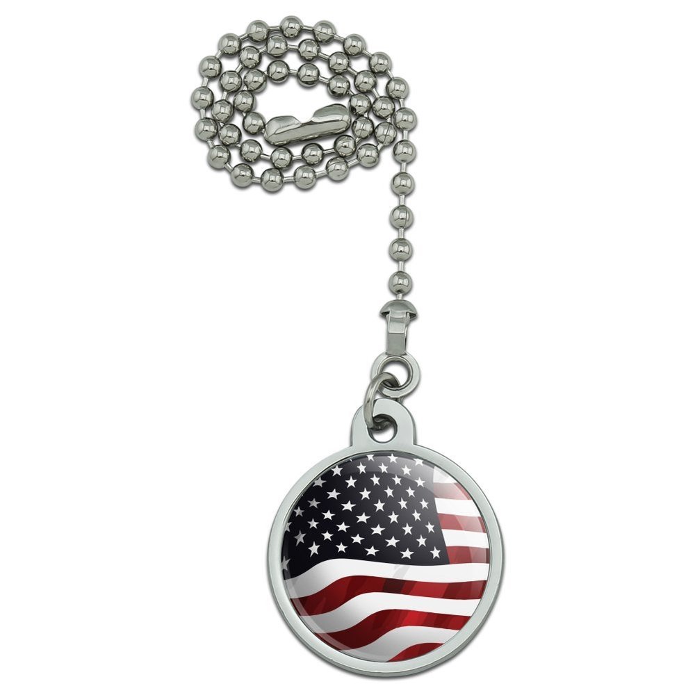 US American Flag Stars and Stripes Waving United States USA Ceiling Fan and