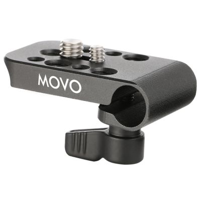 Movo CAB1000 15mm Modular Rod Clamp Adapter - Mounts Cameras, Monitors, Recorders to Rigs with Multiple 1/4" and 3/8" Male/Female Mounting Threads