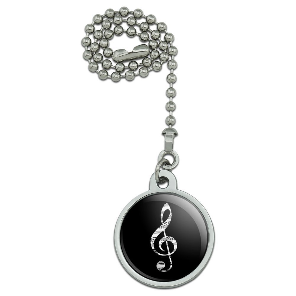 GRAPHICS & MORE Sheet Music Treble Clef Music Ceiling Fan and Light Pull Chain