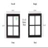 Shed Windows and More, Shed Window Square 12" x 12" Brown Flush Mount with Safety Glass view 4