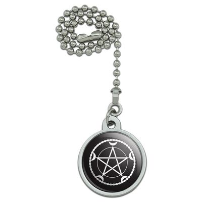 Pentacle Pentagram Moon Goddess Wiccan Witch Nature Ceiling Fan and Light