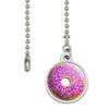 Pink Donut with Pink Frosting and Sprinkles Ceiling Fan and Light Pull view 2