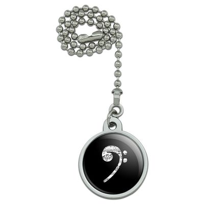 GRAPHICS & MORE Sheet Music Bass Clef Music Ceiling Fan and Light Pull Chain