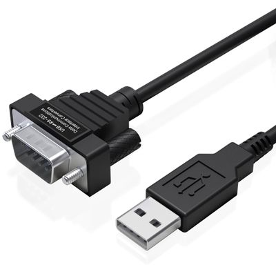 Gearmo USB to Serial Cable - Compact DB-9 Connector, 36 Inch Length, FTDI Chip, Windows / Mac / Linux, 64-bit Compatible RS232 Adapter