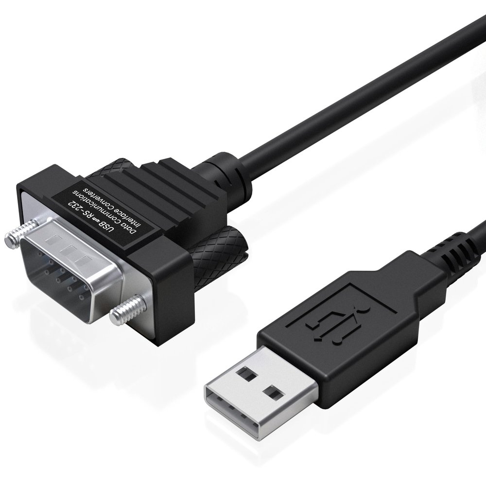 Gearmo USB to Serial Cable - Compact DB-9 Connector, 36 Inch Length, FTDI Chip, Windows / Mac / Linux, 64-bit Compatible RS232 Adapter
