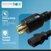 IronBox Electric NEMA L6-30P to C13 Power Cord - 15A, 250V, 14/3 SJT - UL Listed Power Plug and Cable - Heavy Duty Power Supply for Data Centers, PDU, High Powered Devices, Generators and More (10 ft) view 3