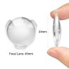 Biconvex Lens Set, Pop-Tech Glass Lens Bi-Convex 34mm Diameter 45mm Focal Length Lens for DIY Google Cardboard VR view 3