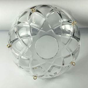 1 Piece - 5 Side Holes, 4-Inch Asfour Chandelier Crystal 30% Lead Crystal Bobeche Lamp Chandelier Parts Cups Clear with Gold Pins