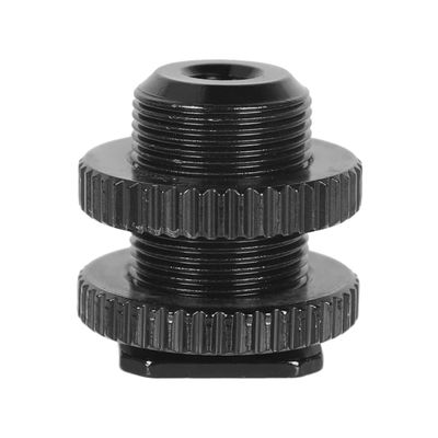 CAMVATE 5/8"-27 Male Threaded Cold Shoe Adapter to Hot Shoe for Microphone Mic Mount - 0953