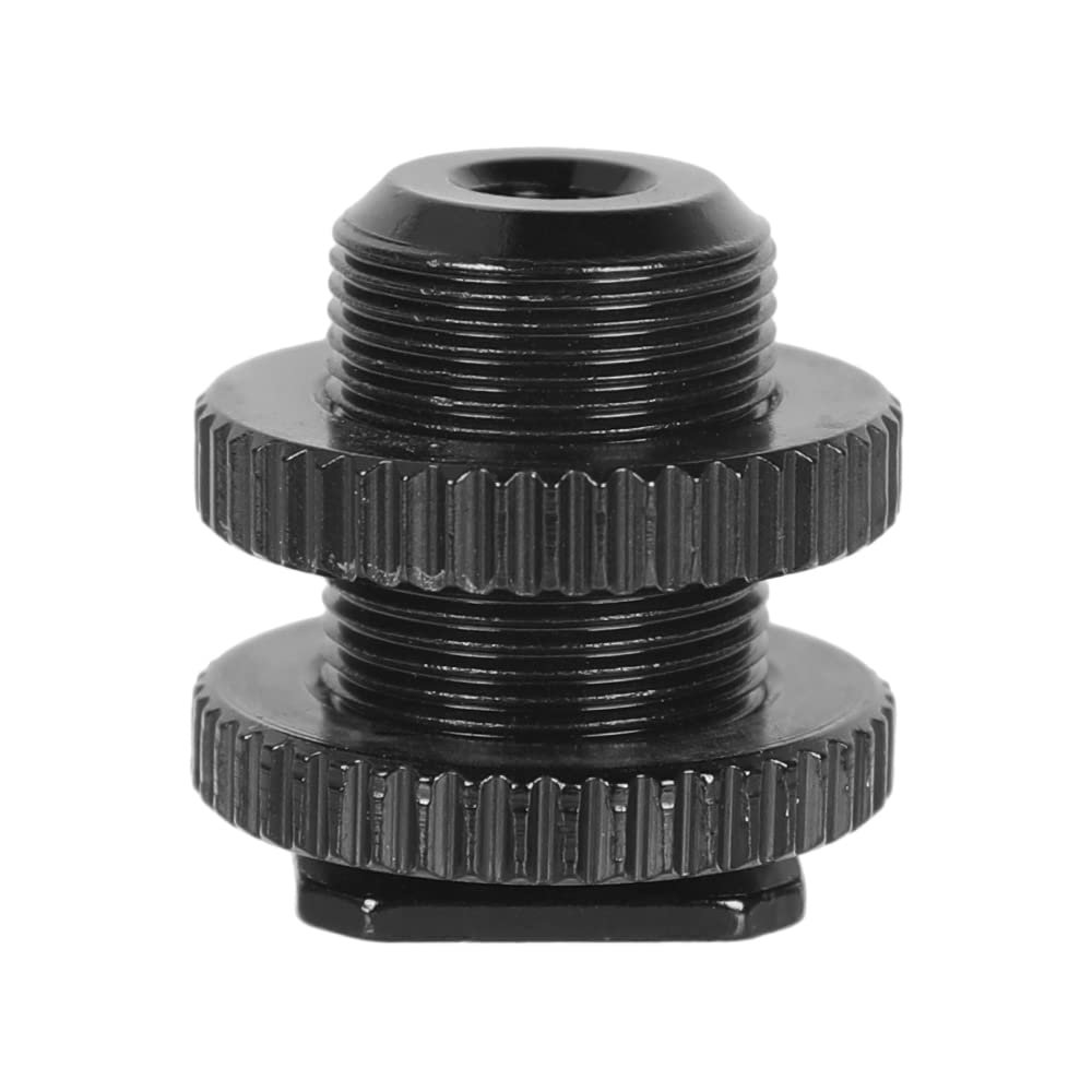 CAMVATE 5/8"-27 Male Threaded Cold Shoe Adapter to Hot Shoe for Microphone Mic Mount - 0953