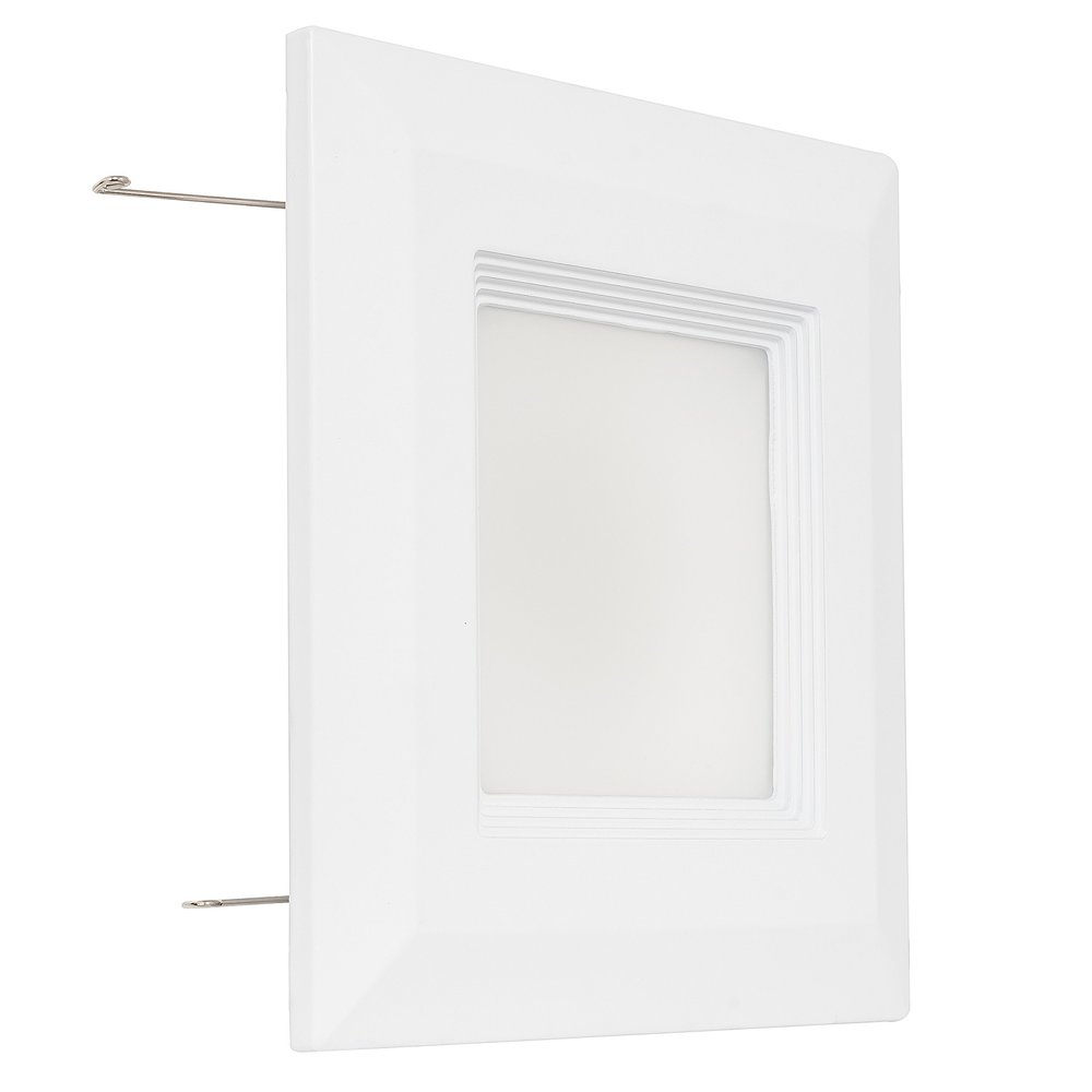 Westgate 15 Watt 6" Inch Recessed Lighting Kit with Baffle Trim - Square Shaped LED Retrofit Downlight - Premium Dimmable Light Fixture - Best Ceiling Lights - ETL Listed (2700K Warm White 1 Pack)