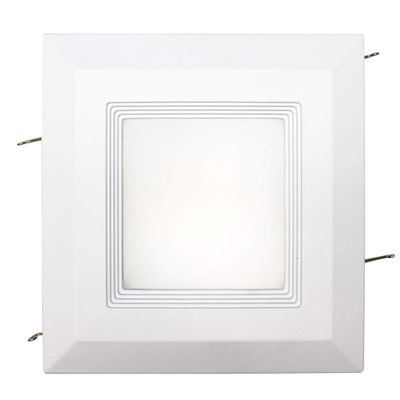 Westgate 15 Watt 6" Inch Recessed Lighting Kit with Baffle Trim - Square Shaped LED Retrofit Downlight - Premium Dimmable Light Fixture - Best Ceiling Lights - ETL Listed (5000K Bright White 1 Pack)