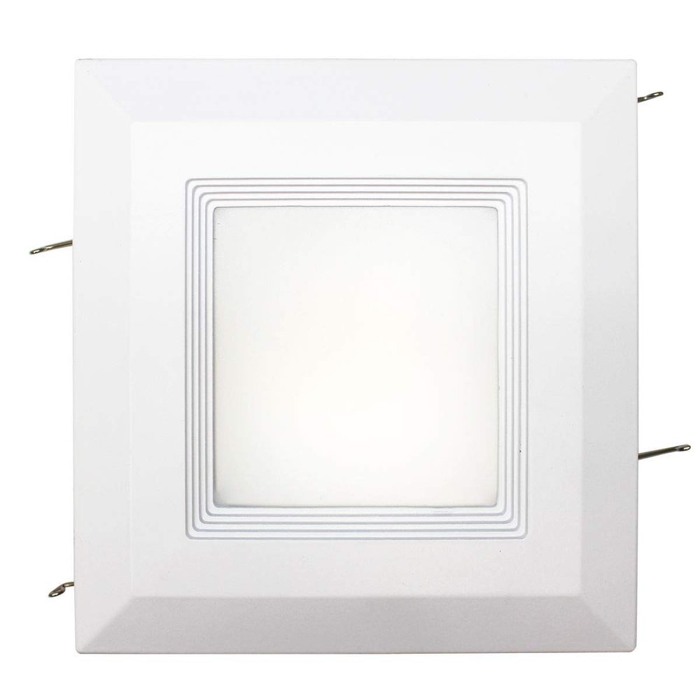 Westgate 15 Watt 6" Inch Recessed Lighting Kit with Baffle Trim - Square Shaped LED Retrofit Downlight - Premium Dimmable Light Fixture - Best Ceiling Lights - ETL Listed (5000K Bright White 1 Pack)