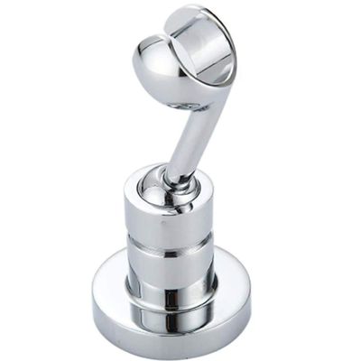 TINTON LIFE Universal Bathroom Adjustable Shower Head Wall Mount Holder Base Removable Bracket Shower Head Adapter for Kids or Adults(Semicircle Silver)