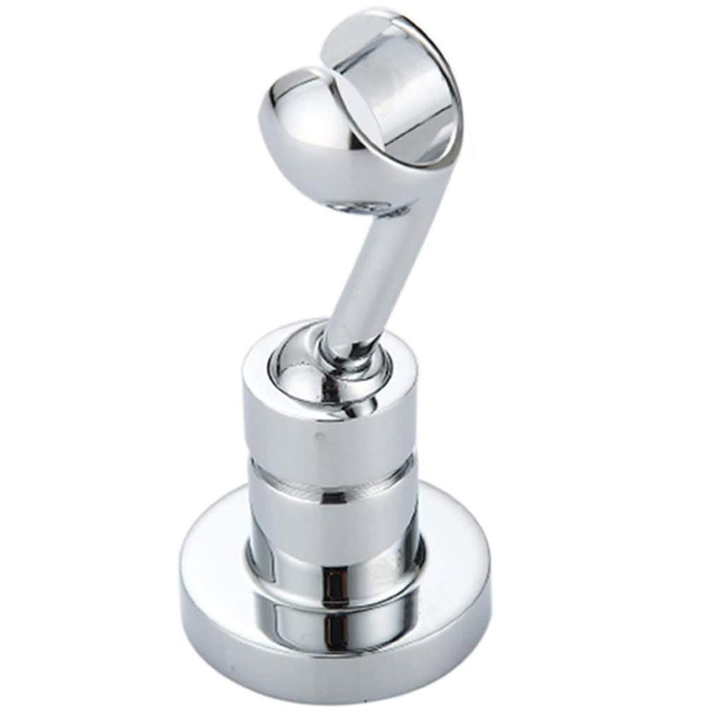 TINTON LIFE Universal Bathroom Adjustable Shower Head Wall Mount Holder Base Removable Bracket Shower Head Adapter for Kids or Adults(Semicircle Silver)