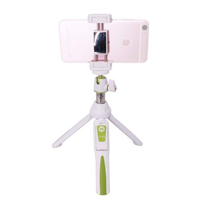 BENRO Handheld Tripod 3 in 1 Self-Portrait Monopod Phone Selfie Stick Bluetooth Remote Shutter Compatible with Smartphone (Blue) (White)