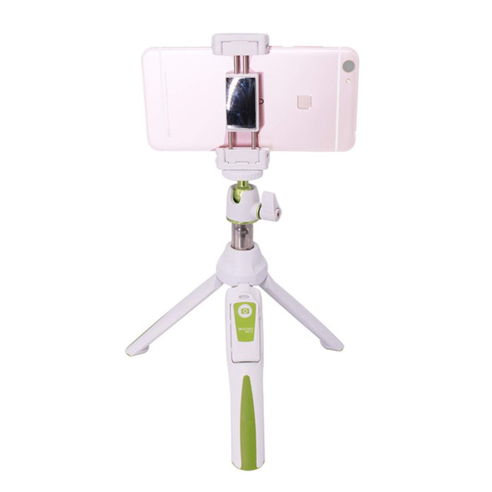 BENRO Handheld Tripod 3 in 1 Self-Portrait Monopod Phone Selfie Stick Bluetooth Remote Shutter Compatible with Smartphone (Blue) (White)