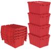 Akro-Mils 39120 Industrial Plastic Storage Tote with Hinged Attached Lid, (21-Inch L by 15-Inch W by 12-Inch H), Red, (6-Pack) view 3