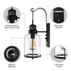 RUNNUP Industrial Wall Sconces Wall Lighting Lantern Wall Lamp Wall Fixture Loft Light with Cylinder Glass Shade use E26 Light Bulb in Black Finish, 1 Light view 3