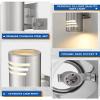 TENGXIN Outdoor Wall Lights,Exterior Wall Light Fixture with Stainless Steel Cylinder,Waterproof. view 2