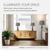 Adesso 3-Piece Lamp Set, Bronze & Dark Herringbone, Table and Floor view 2
