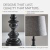 Adesso 3-Piece Lamp Set, Bronze & Dark Herringbone, Table and Floor view 4