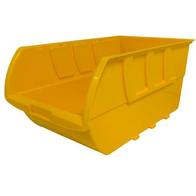 Homak Single Plastic Individual Bin, Large, Yellow, HA01001595