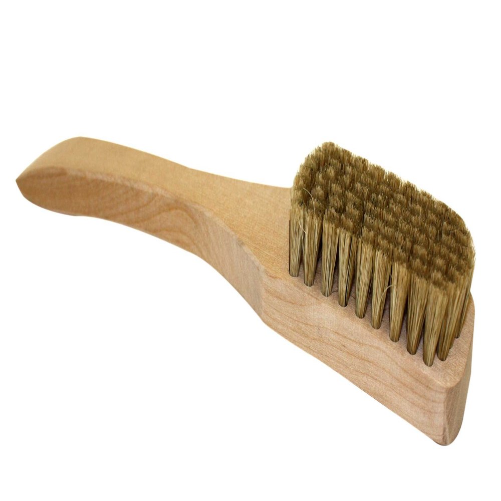 Newhouse Specialty Silk Spotting Brush #72, White Hog Bristle, Ideal for Delicate Fabrics, Wood Handle, Brown