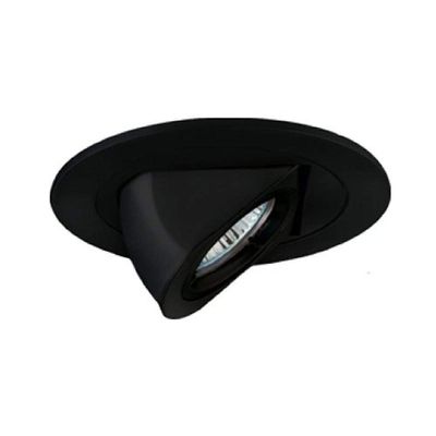 Jesco Lighting TM411BK 4-Inch Aperture Low Voltage Trim Recessed Light, Adjustable Periscope, Black Finish