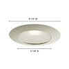 Jesco Lighting TM616ST 6-Inch Aperture Line Voltage Trim Recessed Light, Flat Frosted Opal Glass for Shower, Satin Chrome Finish view 2