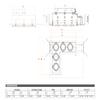 Jesco Lighting MG1650-5LESB Modulinear Directional Lighting for New Construction, Double Gimbal 50W MR16 5-Light L-Corner, Black Interior with Silver Trim view 3