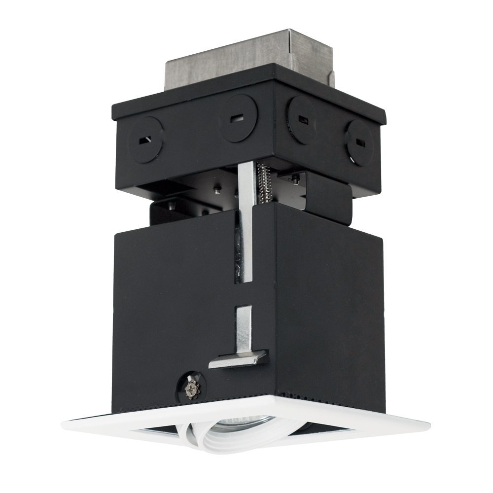 Jesco Lighting MMGR1650-1EWB Mini Modulinear Directional Lighting for Remodeling, 50W MR16 1-Light Linear, Black Interior with White Trim