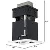 Jesco Lighting MMGR1650-1EWB Mini Modulinear Directional Lighting for Remodeling, 50W MR16 1-Light Linear, Black Interior with White Trim view 2