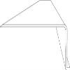 Import 9" Lens Diffuser Under Cabinet Replacement Cover 2-3/4" x 1" x 9" Angled Edge view 3