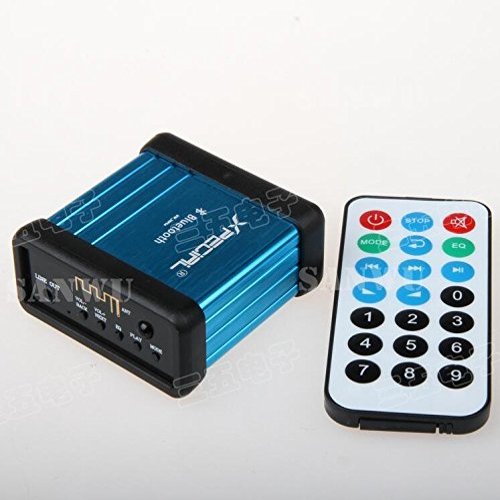 1 pcs lot with remote control Car Bluetooth audio amplifier Wireless Bluetooth audio receiver
