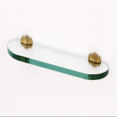 Alno Charlie's Collection 24" Glass Shelf with Brackets - Satin Brass