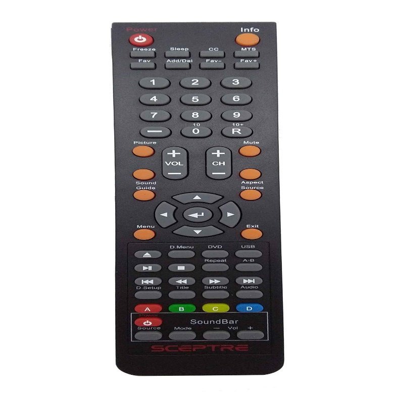 USARMT New Replaced Sceptre 142022370001C Remote Control Controller for E245BD-FHD, E245BD-FHDU, E245PD-FHDR, E245RD-FHDR, E245WD-FHDR, E325BD-HDC, E328BD-HDC