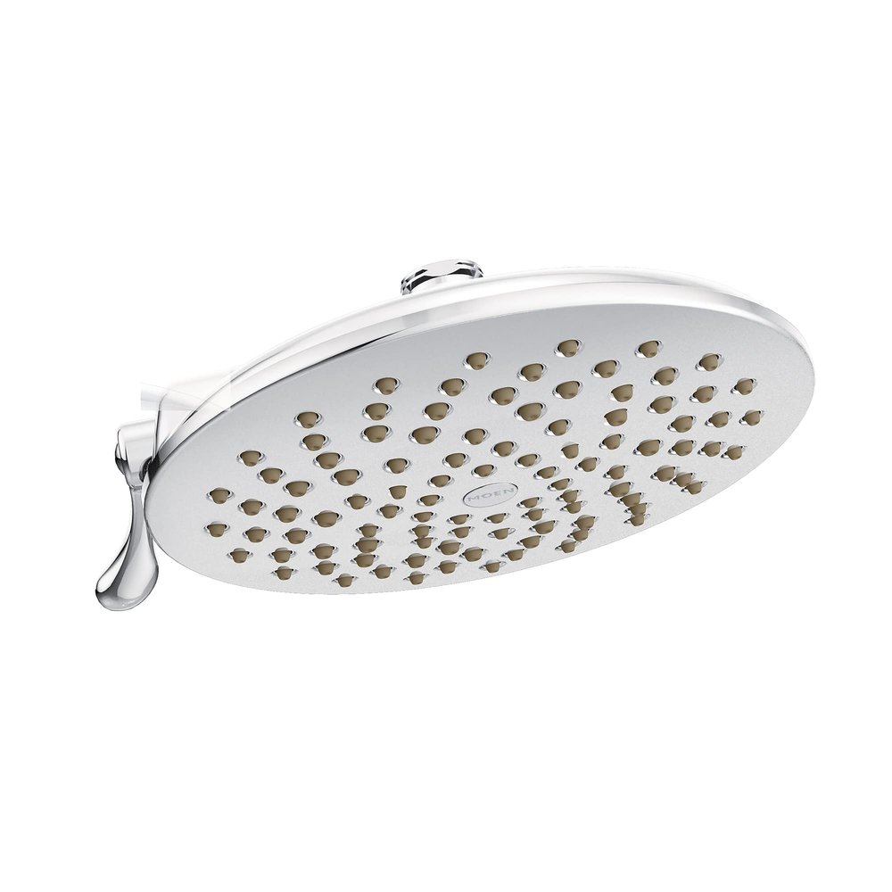 Moen Velocity Chrome Two-Function Rainshower 8-Inch Shower Head with Immersion Technology for a High-Pressure Rinse, S6320
