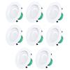 Westgate Lighting 12 Watt 4" Inch Recessed Lighting Kit Dimmable LED Retrofit Downlight with Integrated Smooth Trim 120V (6500K Daylight 8 Pack) view 1
